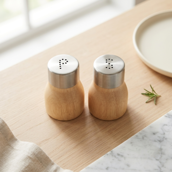 Wooden Salt Shaker - 2 Pcs